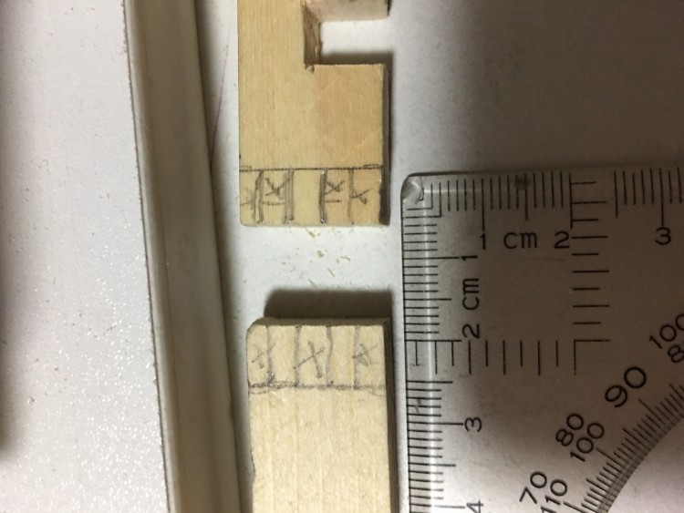 划线，准备榫卯